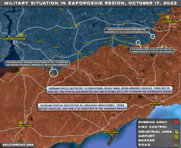 Military Situation On Ukrainian Frontlines On October 17, 2023 (Map Update)