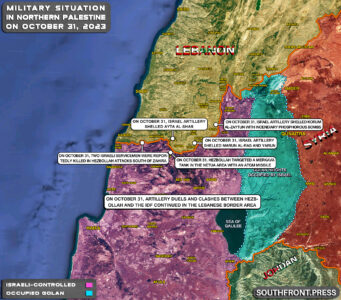 Military Situation On Israeli-Lebanese Border On October 31, 2023 (Map Update)