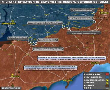 Military Situation In Southern Ukraine On October 5, 2023 (Map Update)