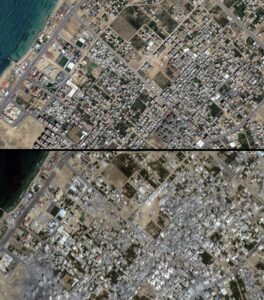 Imagerie satellite : Gaza avant et après les frappes israéliennes