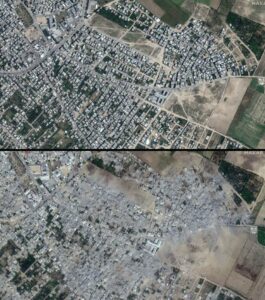 Imagerie satellite : Gaza avant et après les frappes israéliennes