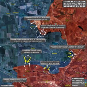 Russian Offensive Near Avdeevka On November 1, 2023 (Map Update)
