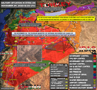 Military Situation In Syria On November 29, 2023 (Map Update)
