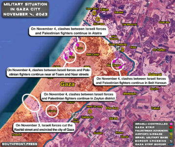 Military Situation In Gaza Strip On November 4, 2023 (Map Update)