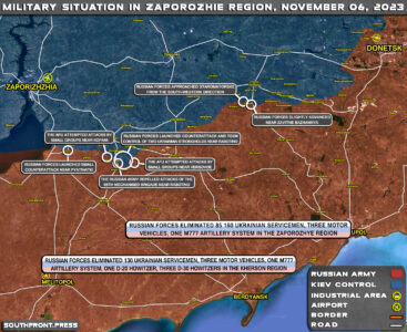 Military Situation In Zaporozhie Region On November 6, 2023 (Map Update)