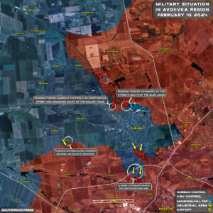 Russian Forces Advance In Avdiivka And Near Bakhmut (Map Update On February 10, 2024)