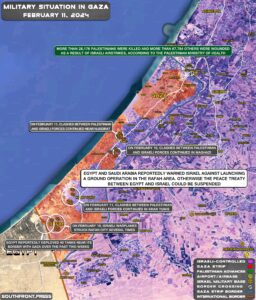 Military Situation In Palestine On February 11, 2024 (Map Update)
