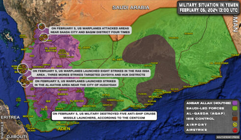 New Wave Of Strikes In Yemen On February 5, 2024 (Map Update)