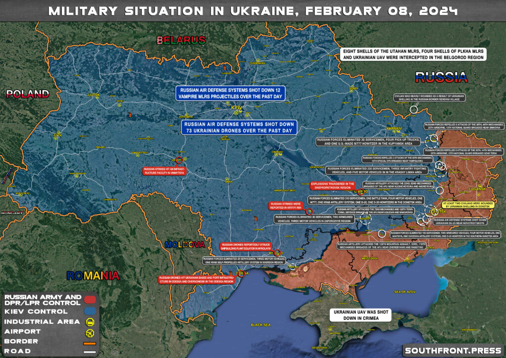 Military Situation In Ukraine On February 8, 2024 (Map Update)