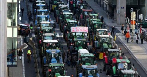 European Farmers Show Outrage At EU Policies