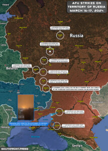 Ukrainian Drone Strikes In Russian Rear Regions On March 17, 2024 (Map Update)
