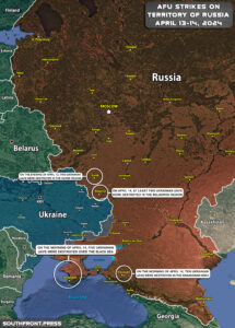 Ukrainian Drone Strikes In Russian Rear Regions On April 14, 2024 (Map Update)