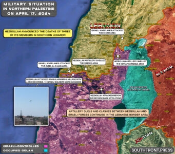 Military Situation On Israeli-Lebanese Border On April 17, 2024 (Map Update)