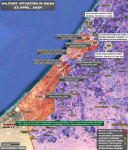 Situation militaire en Palestine le 23 avril 2024 (mise à jour de la carte)