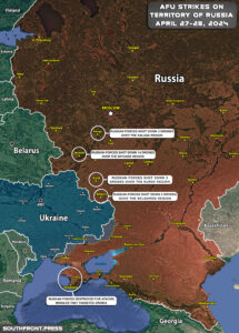 Ukrainian Drones Strikes In Russian Rear Regions On April 28, 2024 (Map Update)