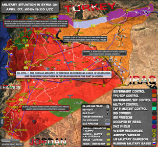 Military Situation In Syria On April 7, 2024 (Map Update)
