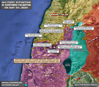 Military Situation On Israeli-Lebanese Border On May 4, 2024 (Map Update)