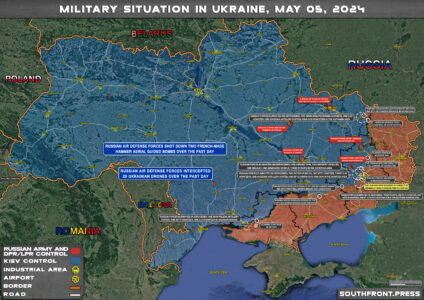 Russian Army Advanced On Donbass Frontlines (Map Update On May 5, 2024)