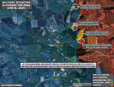 Military Situation In Donbass On June 15, 2024 (Map Update)