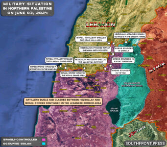 Military Situation On Israeli-Lebanese Border On June 3, 2024 (Map Update)
