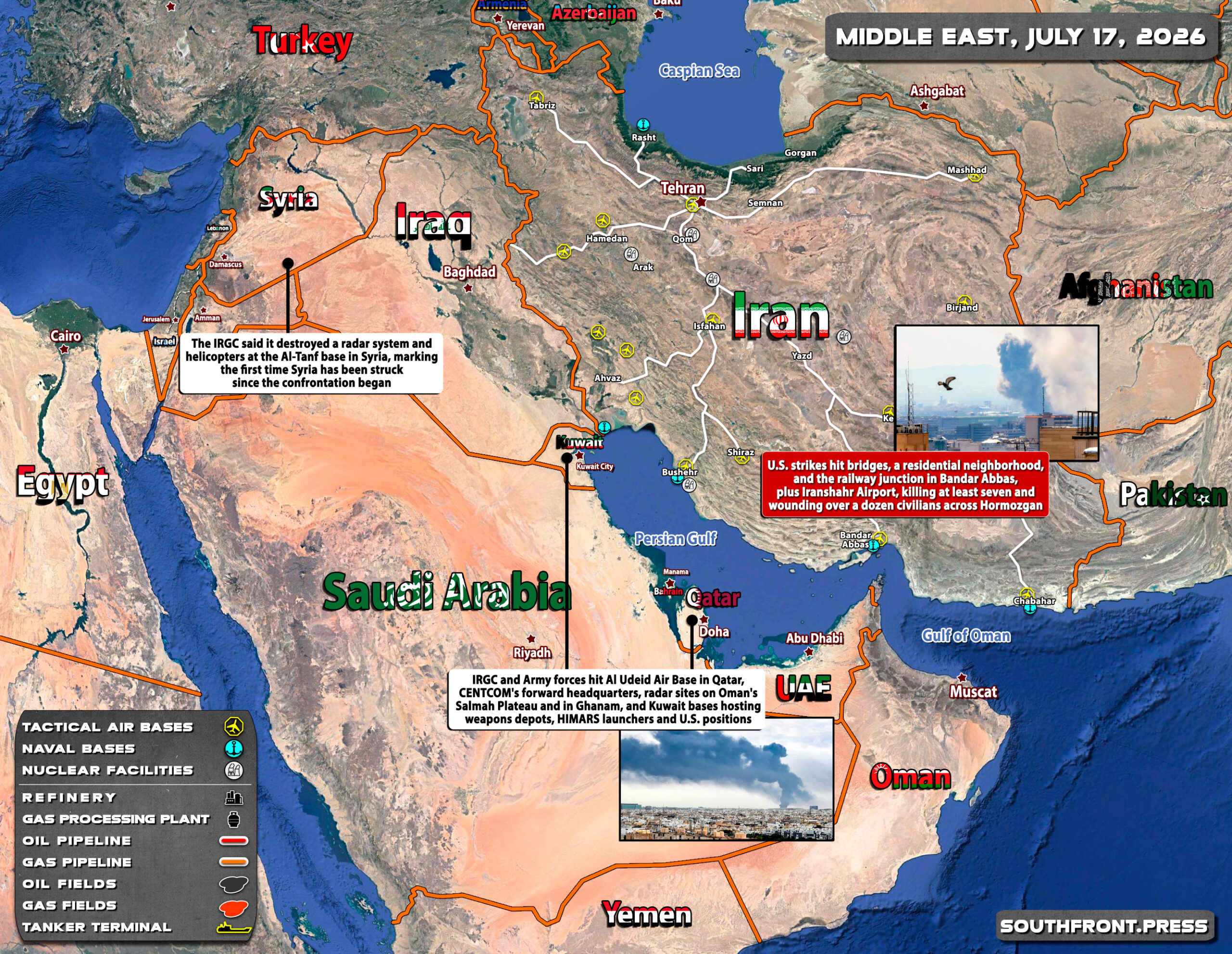 Military Situation In Iran On July 17, 2026 (Map Update)