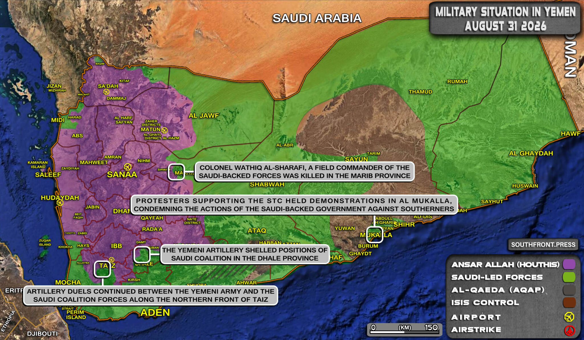 Military Situation In Yemen On August 31 2026 Map Update 31aug2026 Yemen War Map 2048x1192 