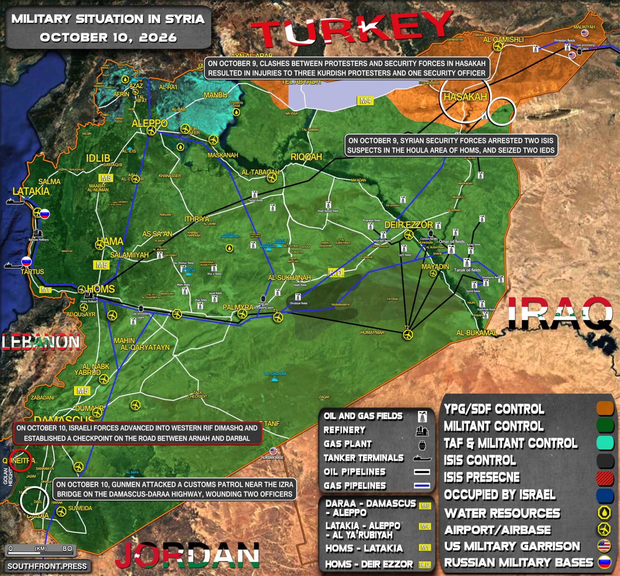 Octever Military Situation In Syria On October 10, 2026 (Map Update)