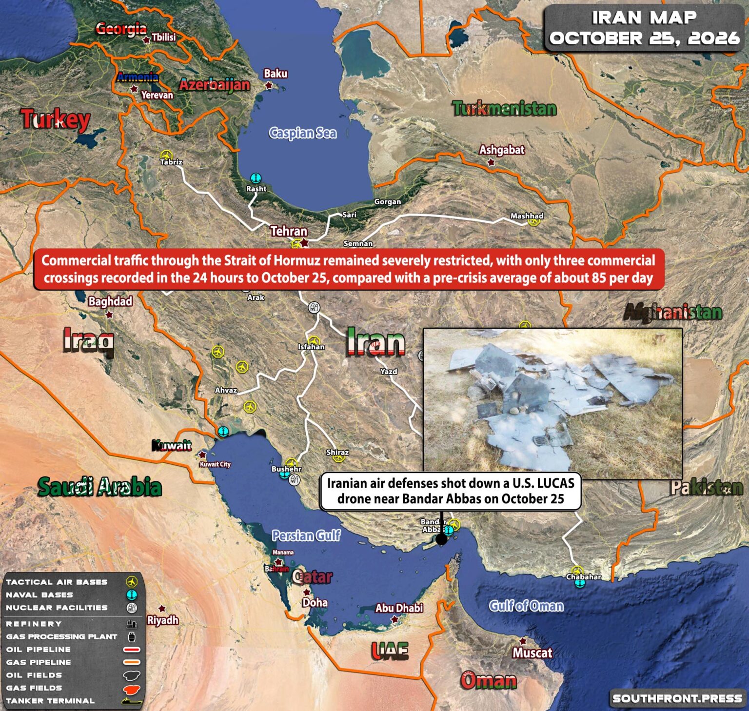 Military Situation In Iran On October 25, 2026 (Map Update)