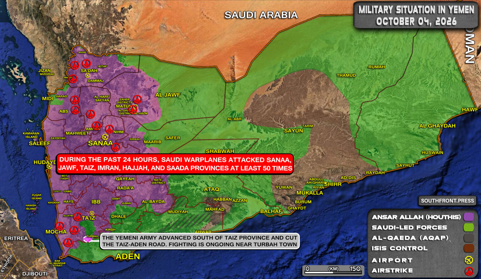 Military Situation In Yemen On October 4, 2026 (Map Update)